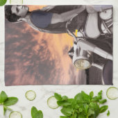 Sunset Ride 2 Theedoek (Gevouwen)