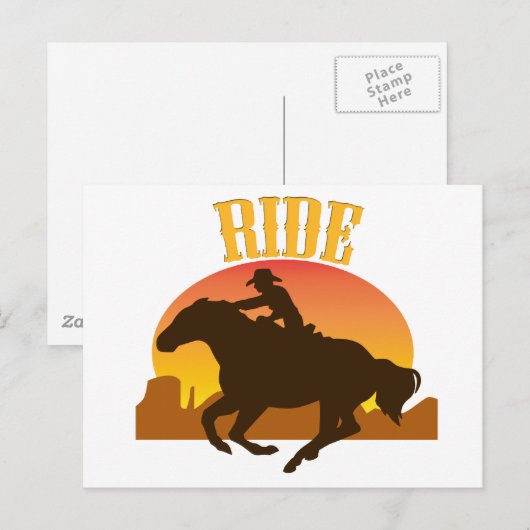 Sunset Ride Briefkaart (Voorkant / Achterkant)