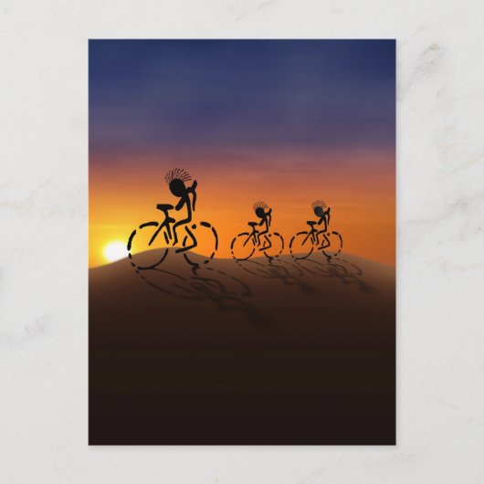 Sunset Ride briefkaart (Voorkant)
