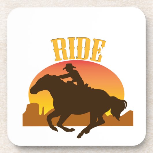Sunset Ride Drankjes Onderzetter (Voorkant)