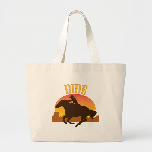 Sunset Ride Grote Tote Bag (Voorkant)