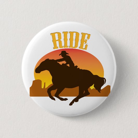 Sunset Ride Ronde Button 5,7 Cm (Voorkant)