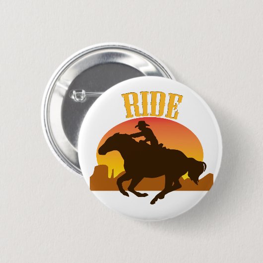 Sunset Ride Ronde Button 5,7 Cm (Voorkant /achterkant)