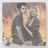 Sunset Ride Stenen Onderzetter (Voorkant)