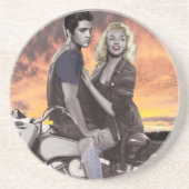 Sunset Ride Zandsteen Onderzetter (Voorkant)