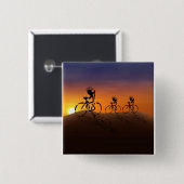 Sunset Riders Vierkante Button 5,1 Cm (Voorkant /achterkant)