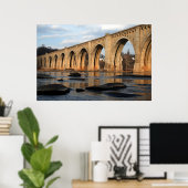 Sunset River Crossing Poster (Thuiskantoor)