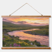 Sunset River Panorama – Nature Poster & Tapestry Hangend Wandkleed (Voorkant)