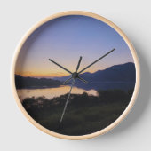 Sunset Riverside Wall Clock (Voorkant)