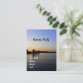 Sunset/Riverview-Real Estate Company Visitekaartje (Staand voorkant)