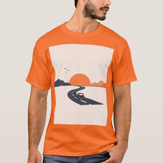 Sunset Road Journey T-shirt (Voorkant)