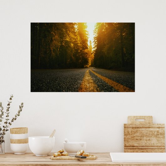 Sunset Road Poster (Keuken)