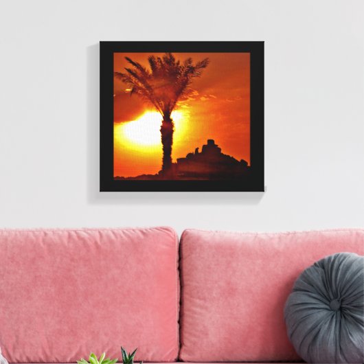 Sunset Rock-formaties Canvas Afdruk (Insitu (Woonkamer))