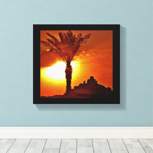 Sunset Rock-formaties Canvas Afdruk (Insitu (Houten vloer))