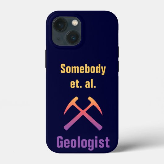 Sunset Rock Hammers met aangepaste tekst Case-Mate iPhone Case (Achterkant)