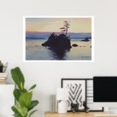 "Sunset Rockaway Beach" Waterverf schilderen Poster (Thuiskantoor)