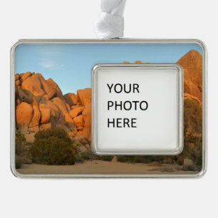 Sunset Rocks bij Joshua Tree Verzilverd Omlijst Ornament