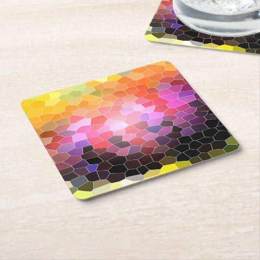 Sunset Rocks Kartonnen Onderzetters (Schuin)