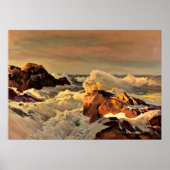 Sunset Rocks schilderij van Frederick Waugh Poster (Voorkant)