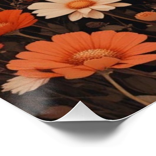 Sunset Romance Painting - Floral Couple Wall Art Perfect Poster (Hoek)