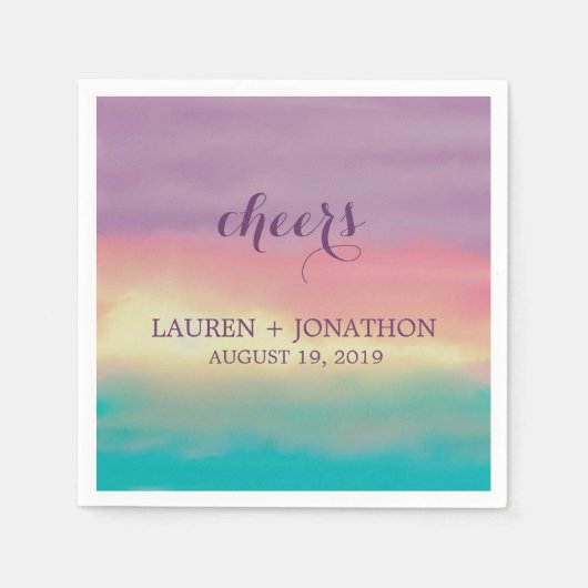 Sunset Romance | Weddenschap Servetten (Voorkant)