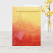 Sunset Romantische Verjaardag Kaart (Gele Bloem)