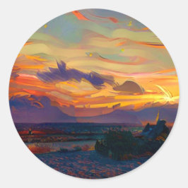 SUNSET RONDE STICKER