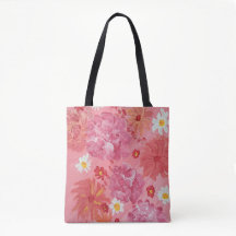 Sunset Roos Bloemen Canvas tas