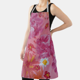Sunset Roos Bloemen Schort