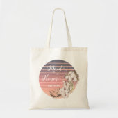Sunset Roos Gold Floral Maid of Honor Tote Bag (Voorkant)