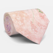Sunset Rose Father of the Bride blush strik bow Bo Stropdas (Opgerold)