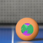 Sunset Roze Paarse Groene Boom Pingpongbal (Net)