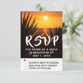 Sunset RSVP Kaartje (Staand voorkant)