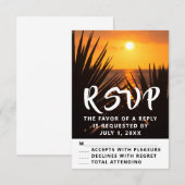 Sunset RSVP Kaartje (Voorkant / Achterkant)