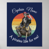 Sunset Rum Party Pirate Poster (Voorkant)