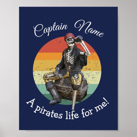 Sunset Rum Party Pirate Poster (Voorkant)