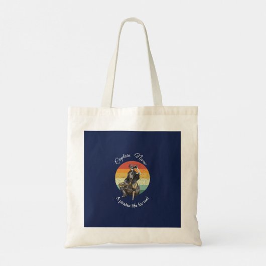 Sunset Rum Skeleton Party Pirate Tote Bag (Achterkant)