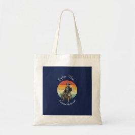 Sunset Rum Skeleton Party Pirate Tote Bag