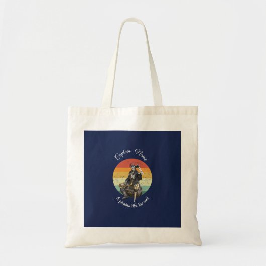 Sunset Rum Skeleton Party Pirate Tote Bag (Voorkant)
