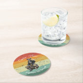 Sunset Rum Skeleton Pirate Party Ronde Kartonnen Onderzetter (Insitu)