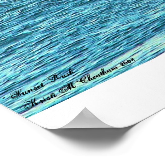 "Sunset Rush"-druk Poster (Hoek)