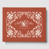Sunset Rust Red Shabby Chic Wedding Guest Book Gastenboek (Voorkant)