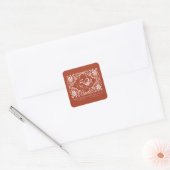Sunset Rust Shabby Chic 50th Anniversary Sticker (Envelop)