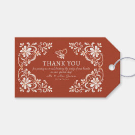 Sunset Rust Shabby Chic Dank u Trouwcadeau Label Cadeaulabel