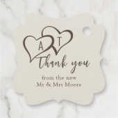 Sunset Rustic Beach Bar Trouwen Bedankjes Labels (Achterkant)