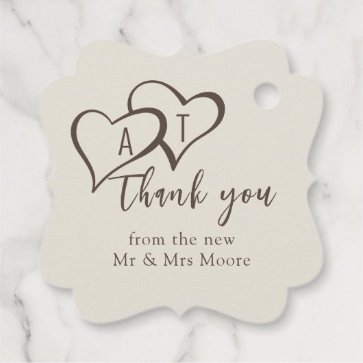 Sunset Rustic Beach Bar Trouwen Bedankjes Labels (Achterkant)