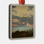 Sunset, Saco Bay Metalen Ornament (Rechts)
