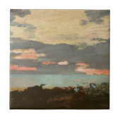 Sunset, Saco Bay Tegeltje (Voorkant)