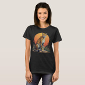 Sunset Safari Cheetah Graphic T-Shirt voor Vrouwen (Voorkant volledig)