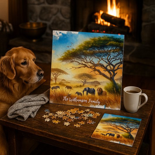 Sunset Safari Serenity Afrikaanse wilde dieren Legpuzzel